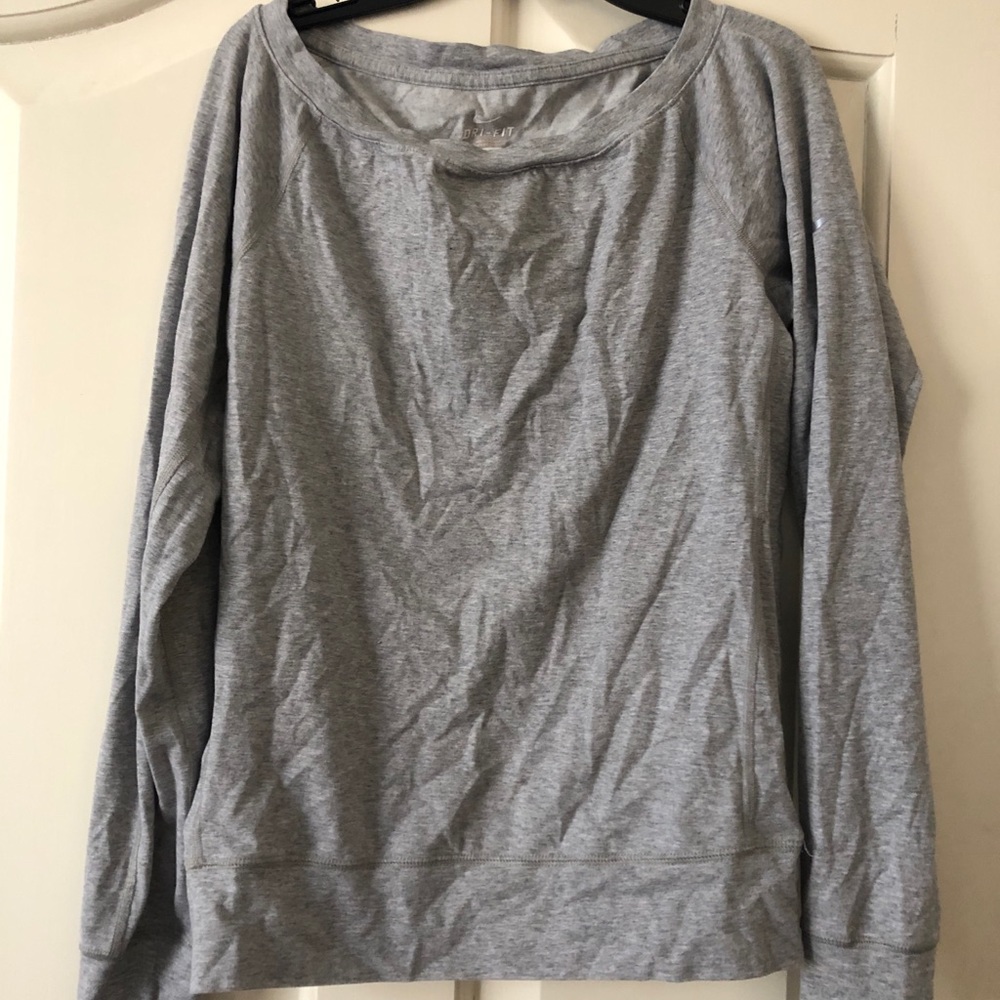Nike off the shoulder dry fit top